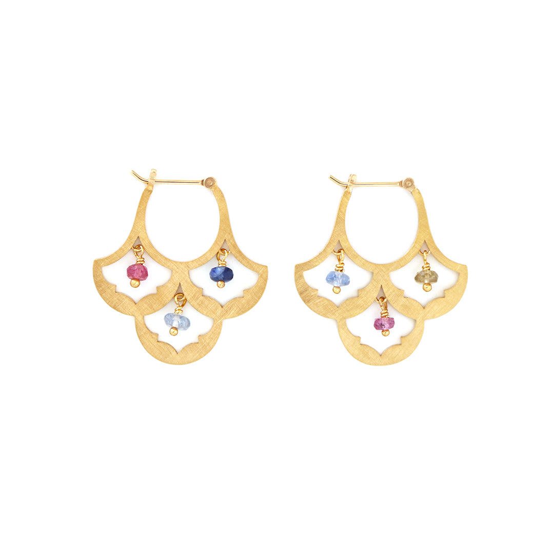 luxe パターンピアス サファイア&ルビー – primacara