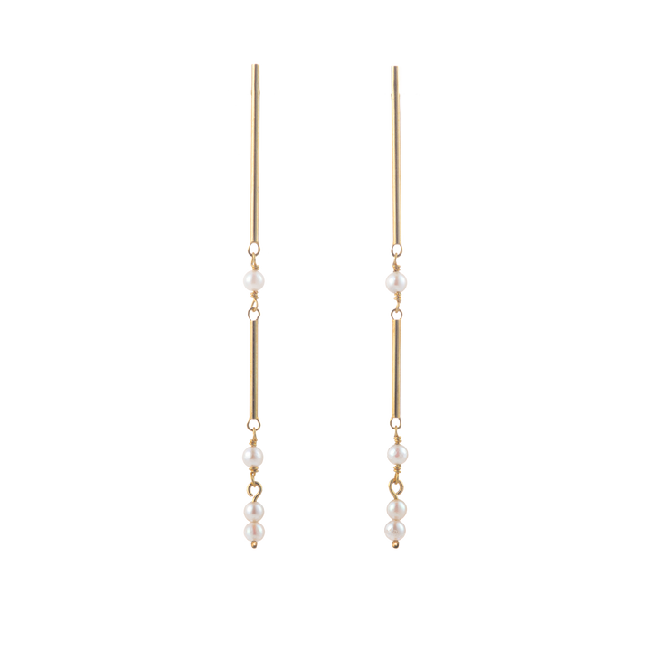 Flow ピアス ロング あこやパール