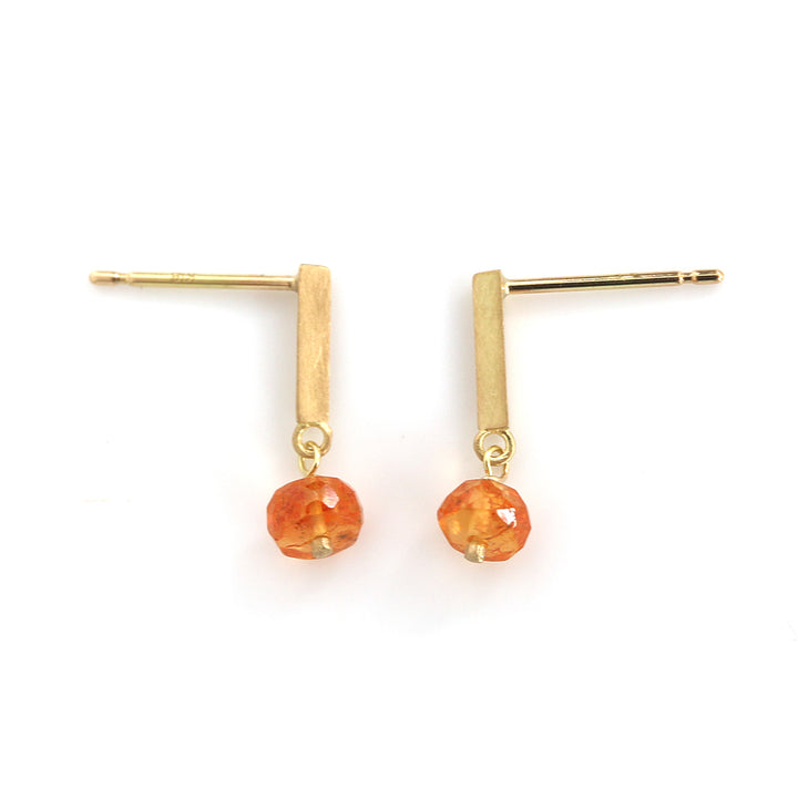 Signature ピアス スぺサルタイトガーネット