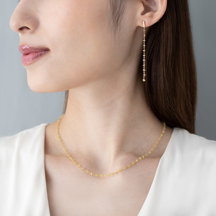 luxe Essence K18 ネックレス イエローサファイア