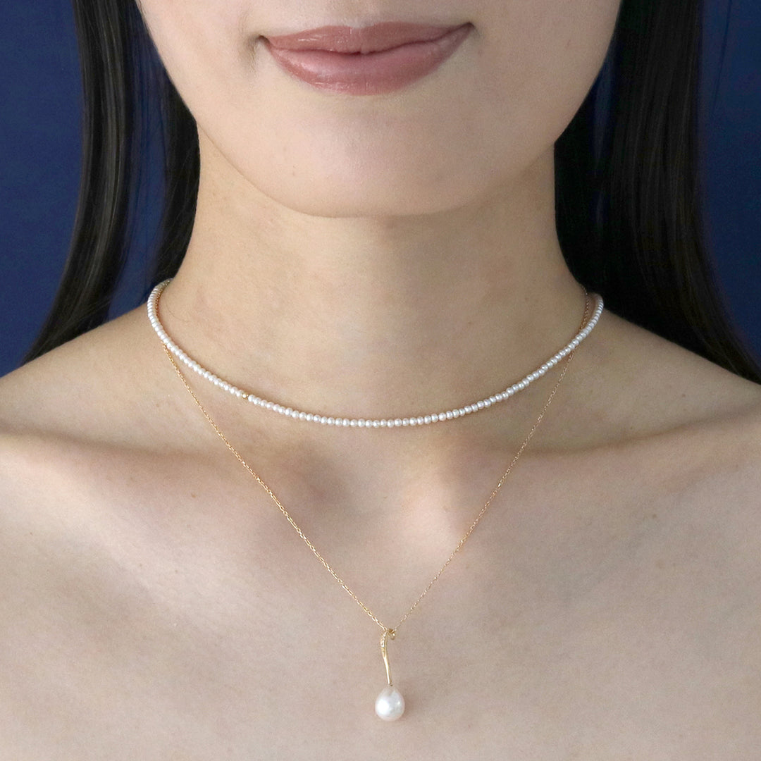 luxe Essence ショートネックレス ベビーパール