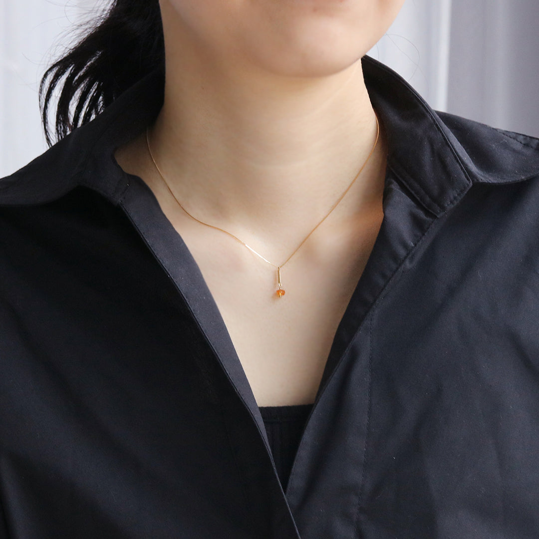Signature ネックレス スぺサルタイトガーネット