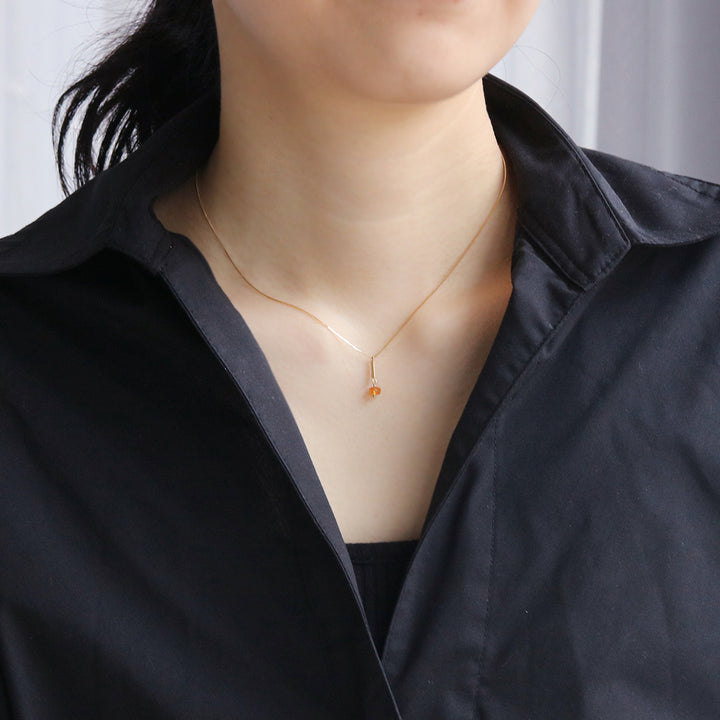 Signature ネックレス スぺサルタイトガーネット
